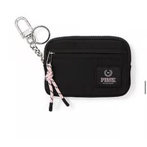 Black Keychain Wallet with Pink Accents🖤🩷